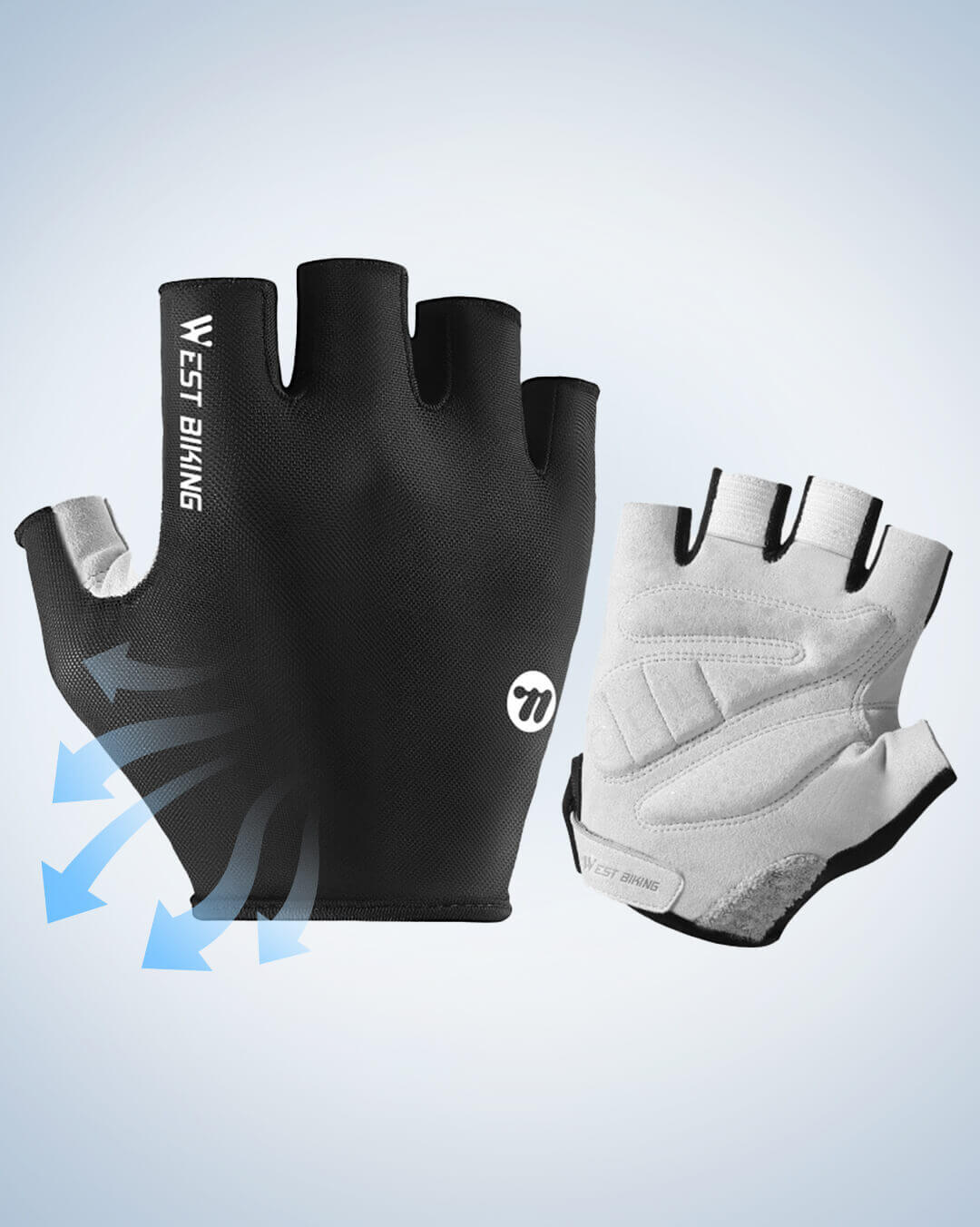 Fahrradhandschuhe Sommer Halbfinger gepolstert atmungsaktiv für MTB & E-Bike – ReverbRide
