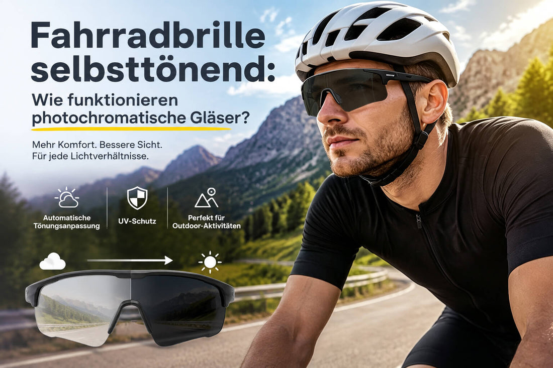 Fahrradbrille selbsttönend: Wie funktionieren photochromatische Gläser?