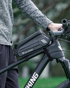 Fahrrad Handytasche Wasserdicht – Fahrrad Rahmentasche für Smartphones bis 7 Zoll mit TPU Touchscreen