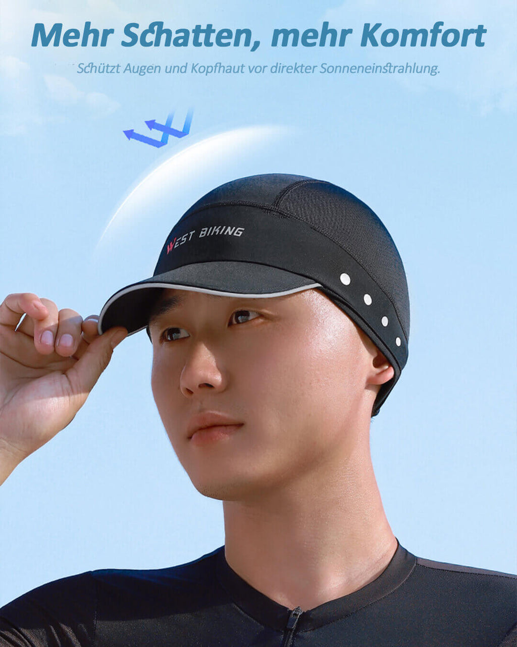 Rennrad Cap Sommer mit Mesh & UV-Schutz – Atmungsaktive Fahrradmütze unter Helm