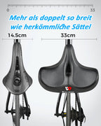 Bequemer Fahrradsattel breiter Vergleich zu normalen Sätteln