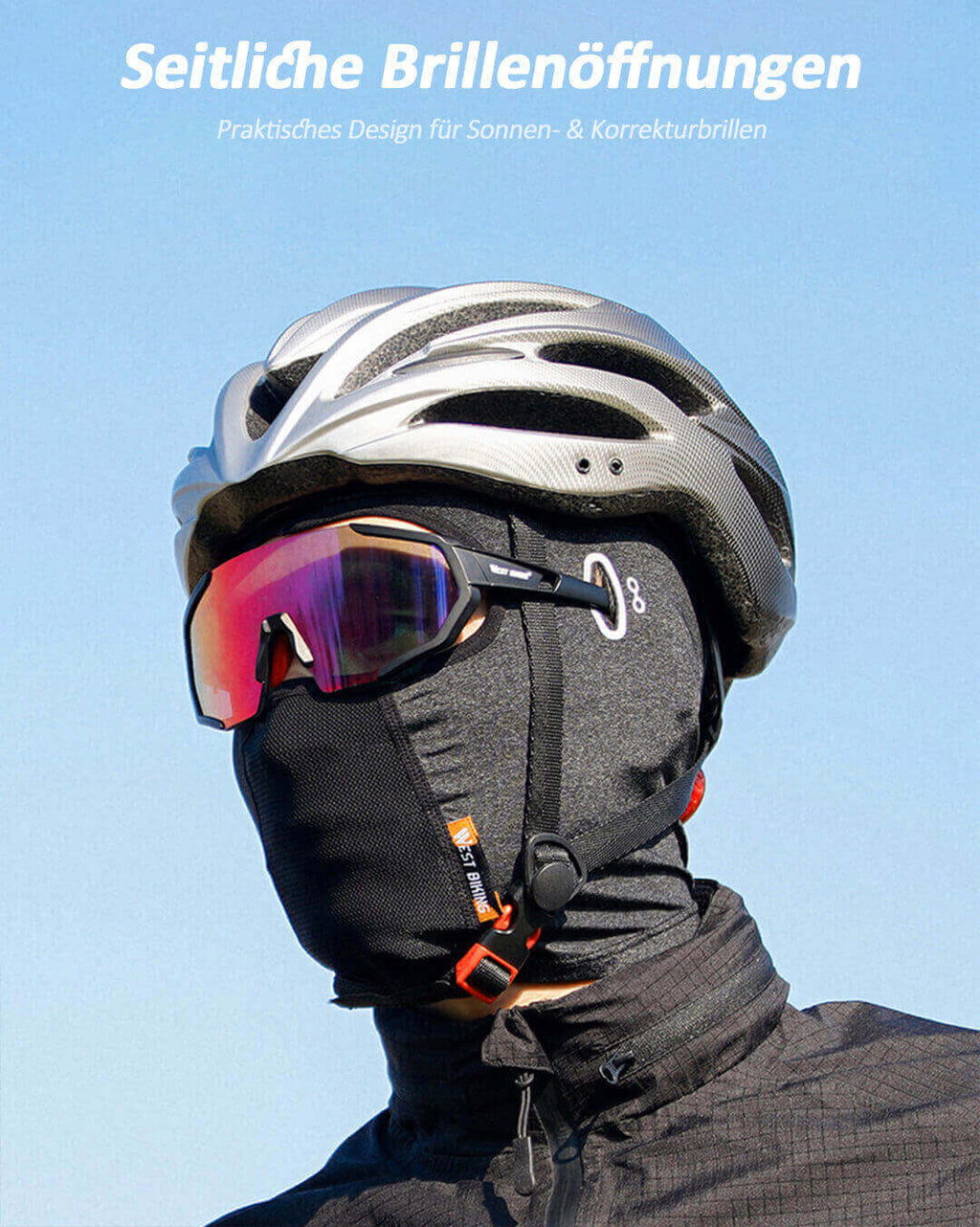 Fahrrad Sturmhaube Sommer UPF50+ UV Schutz