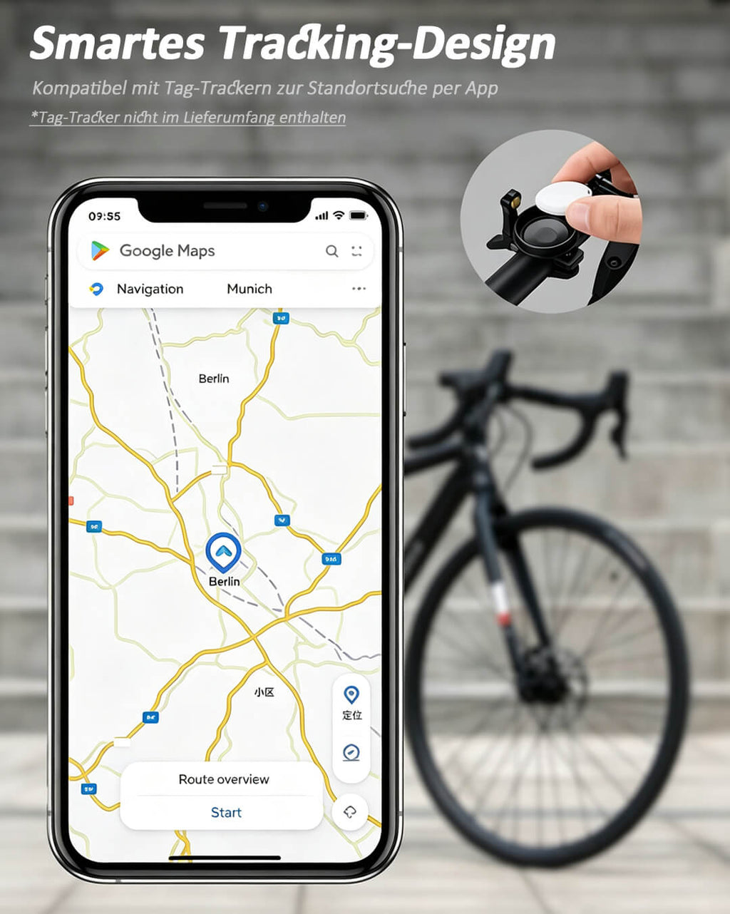 AirTag Fahrrad verstecken für schnelle Ortung per App.
