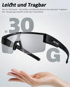 Fahrradbrille als Überzieh-Sonnenbrille für Brillenträger – Selbsttönende polarisierte Radsportbrille