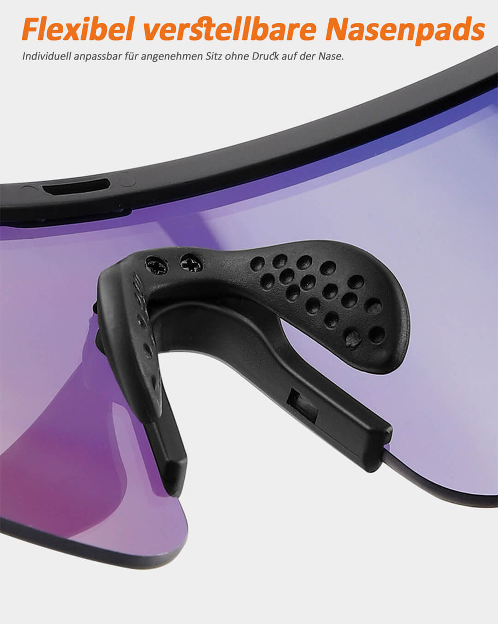 Verstellbare Nasenpads für Fahrradbrille und Sportbrille