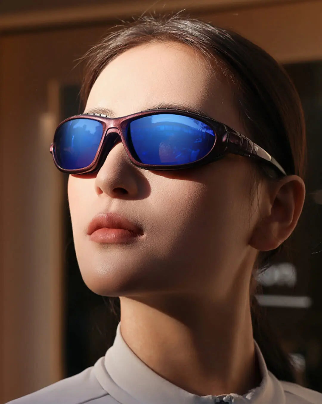 Fahrradbrille Polarisiert: Winddichter UV400-Schutz Sportbrille verstellbare Bügel für perfekten Sitz