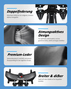 Retro Fahrradsattel Damen & Herren – Bequemer Fahrradsattel Schmerzfrei mit Doppel-Federung & Belüftung - ReverbRide