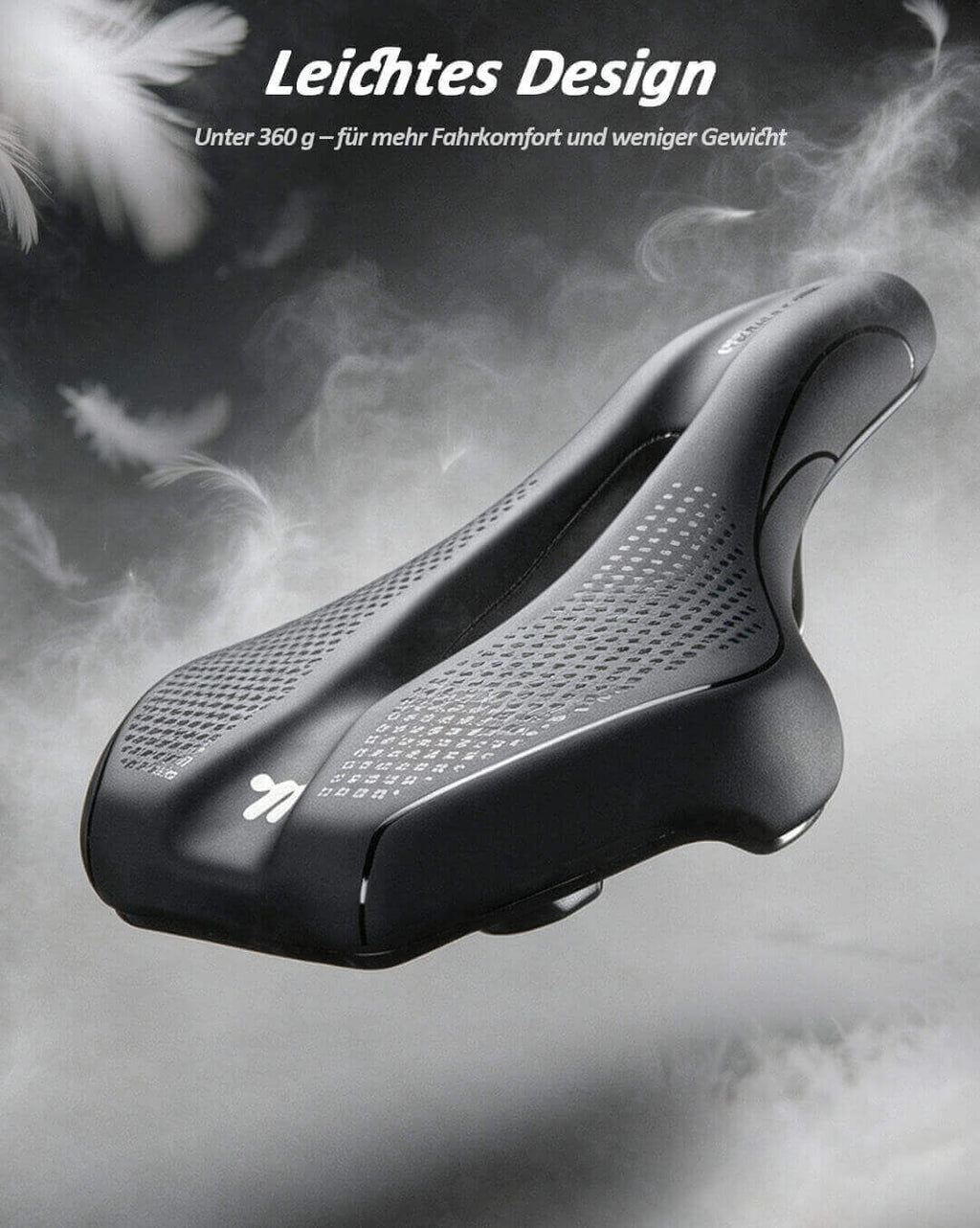 Leichter und ergonomischer Fahrradsattel für Herren und Damen – Bequemer Rennrad Sattel mit leichtem Design unter 360g für weniger Gewicht und mehr Fahrkomfort