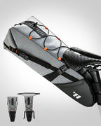 Fahrradsatteltasche wasserdicht in Grau für das Fahrrad.