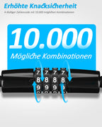 Fahrradschloss mit Zahlencode 4-stellig 10000 Kombinationen Erhöhte Knacksicherheit