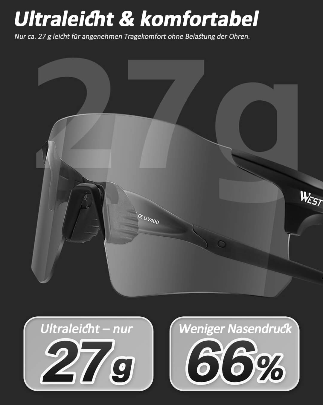 Fahrradbrille – Polarisierte oder selbsttönende Anti-Beschlag Gläser | UV400 Radsportbrille