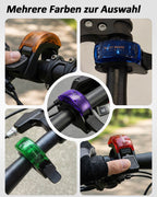 Mini Fahrradklingel in verschiedenen Farben am Lenker montiert Fahrrad Zubehör