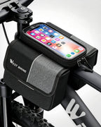 Fahrrad Oberrohrtasche wasserdicht mit Handyfach für Radsport.