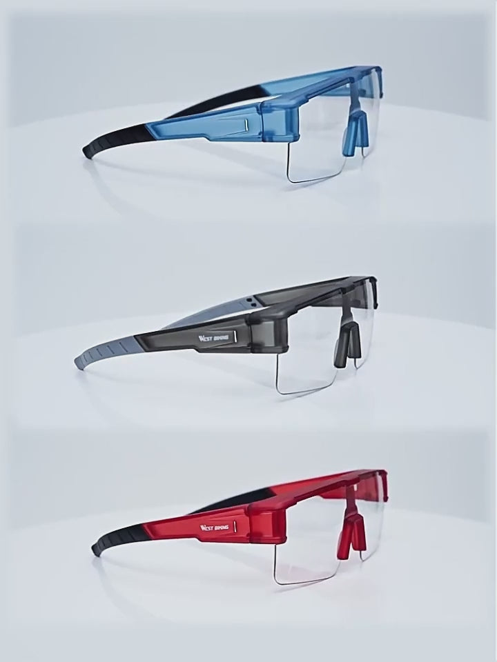Lunettes de vélo surlunettes de soleil pour porteurs de lunettes – Lunettes de cyclisme polarisées photochromiques