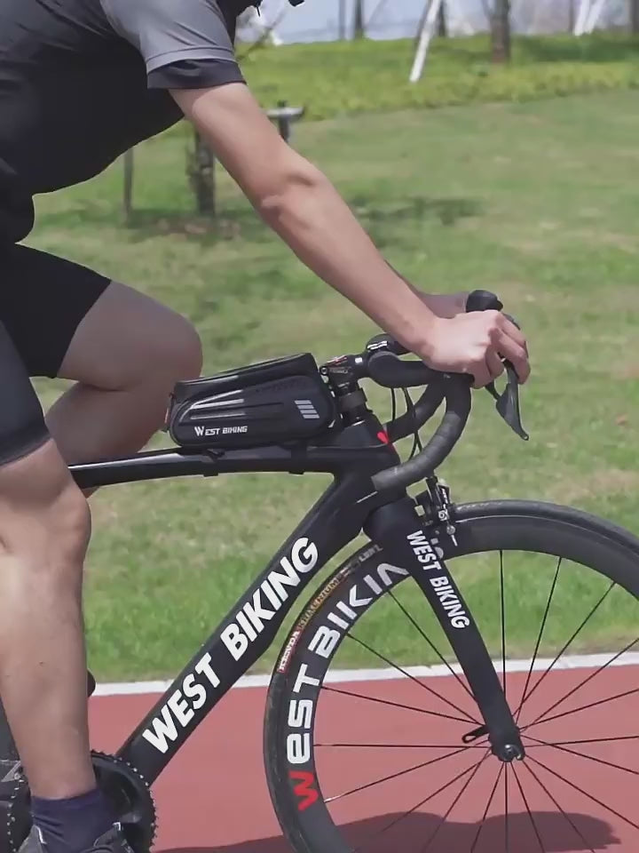 Fahrrad Handytasche Wasserdicht – Fahrrad Rahmentasche für Smartphones bis 7 Zoll mit TPU Touchscreen