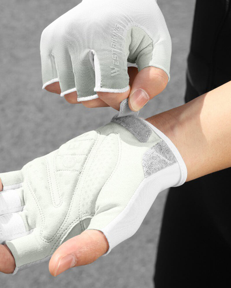 Verstellbarer Klettverschluss am Handgelenk – Atmungsaktive Sommer Radhandschuhe aus Mesh-Gewebe