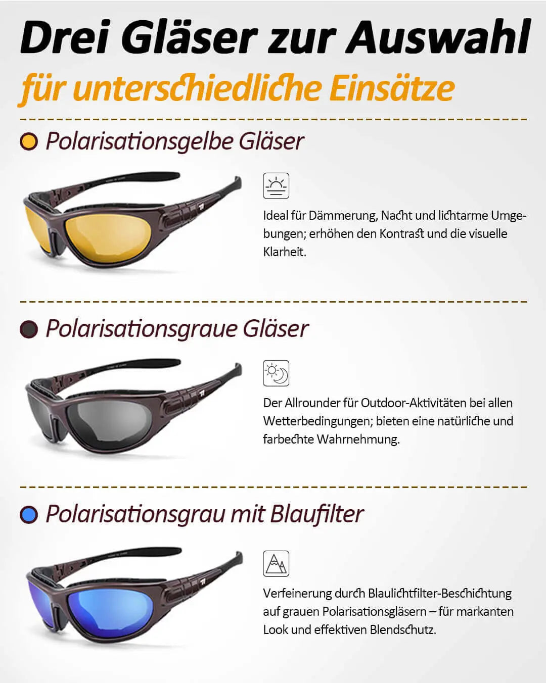 radbrillen rennrad Fahrradbrille Polarisiert - Sportbrille für Rennrad & MTB