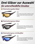 Fahrradbrille Polarisiert:  Winddichter UV400-Schutz Sportbrille verstellbare Bügel für perfekten Sitz 我的商店