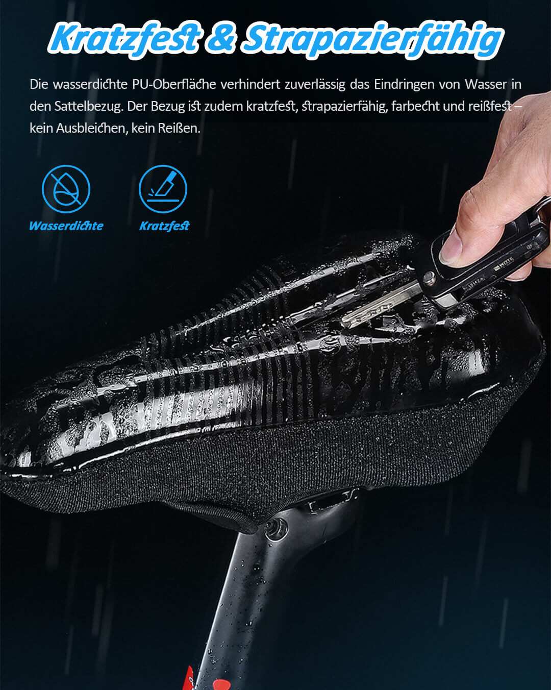 Wasserdichter Sattelüberzug mit robuster Gelpolsterung – Sattelüberzug.