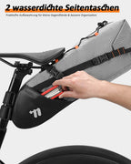 Satteltasche Fahrrad mit praktischem Seitenfach.