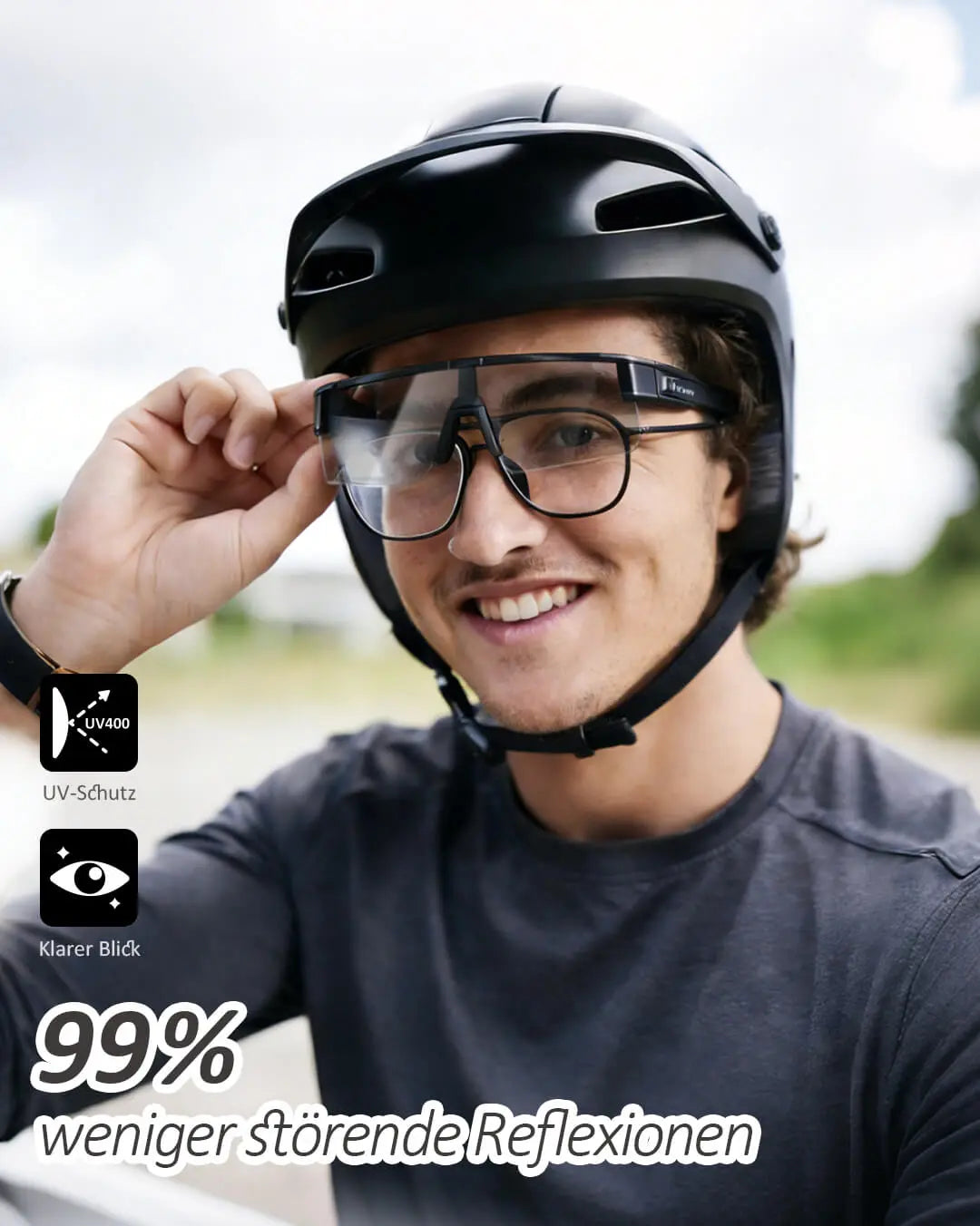 Überzieh Fahrradbrille für Brillenträger – Photochromatische oder polarisierte Gläser