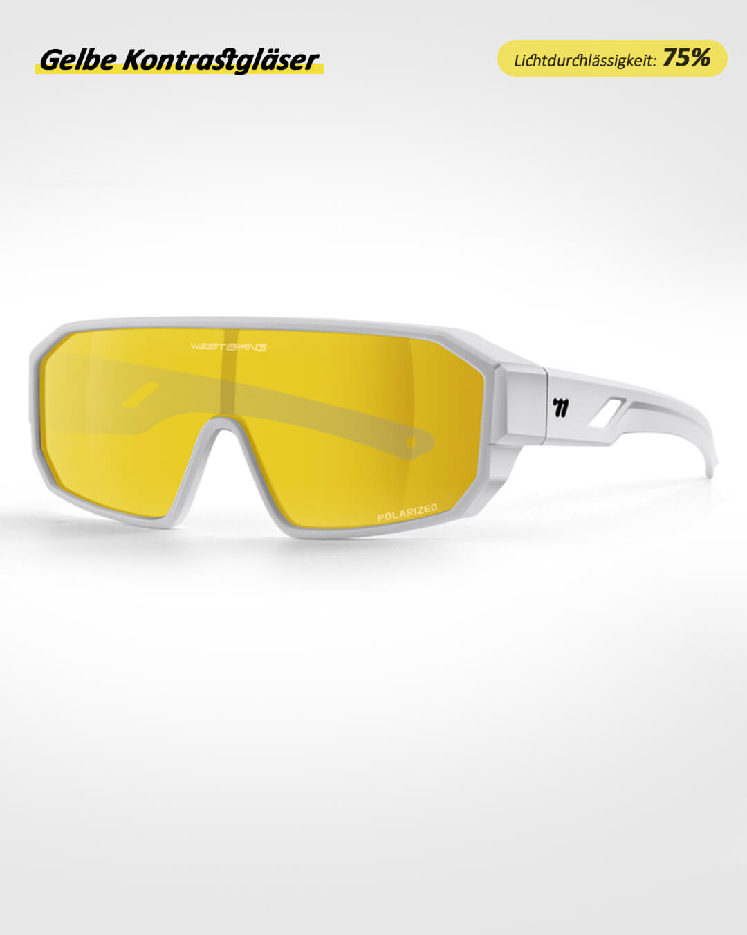Fahrradbrille für Brillenträger – OTG Überzieh-Sportbrille mit UV400 & polarisierten Gläsern